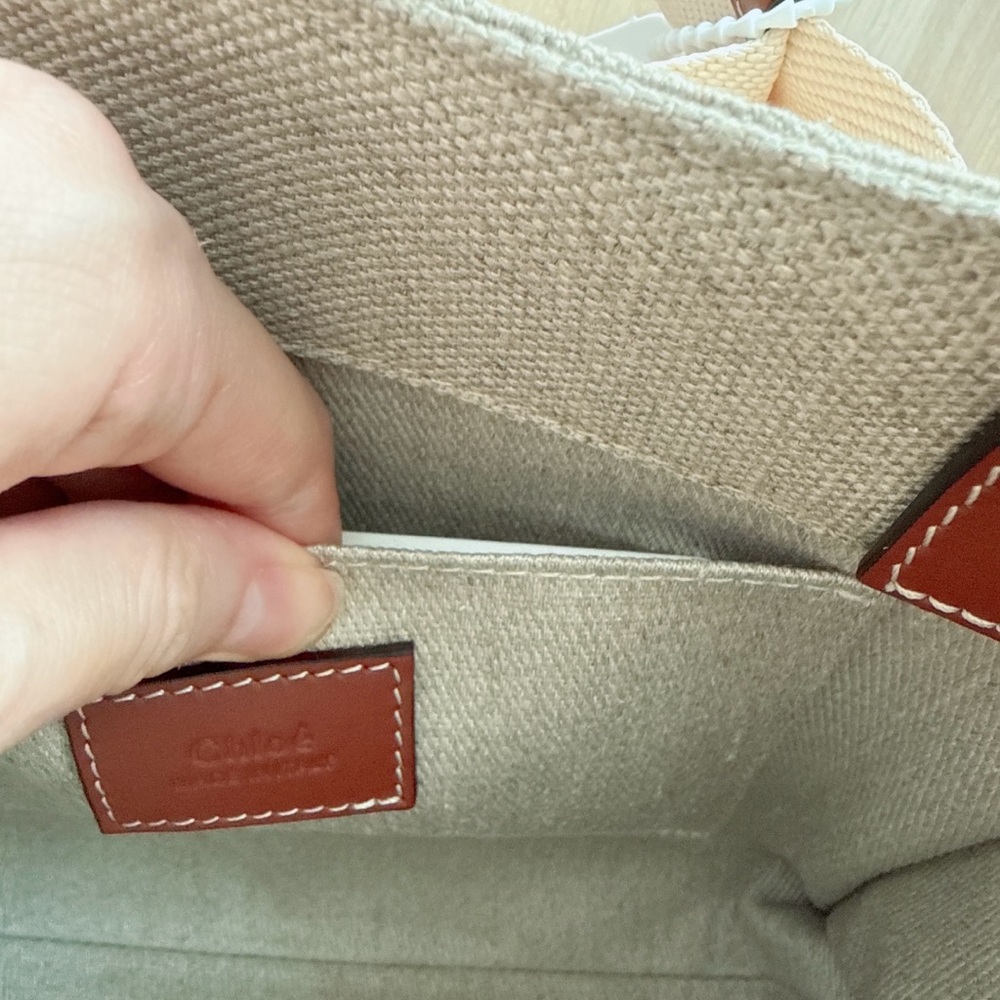 NWT CHLOE SMALL WOODY TOTE BAG WITH STRAP - Picture 11 of 13